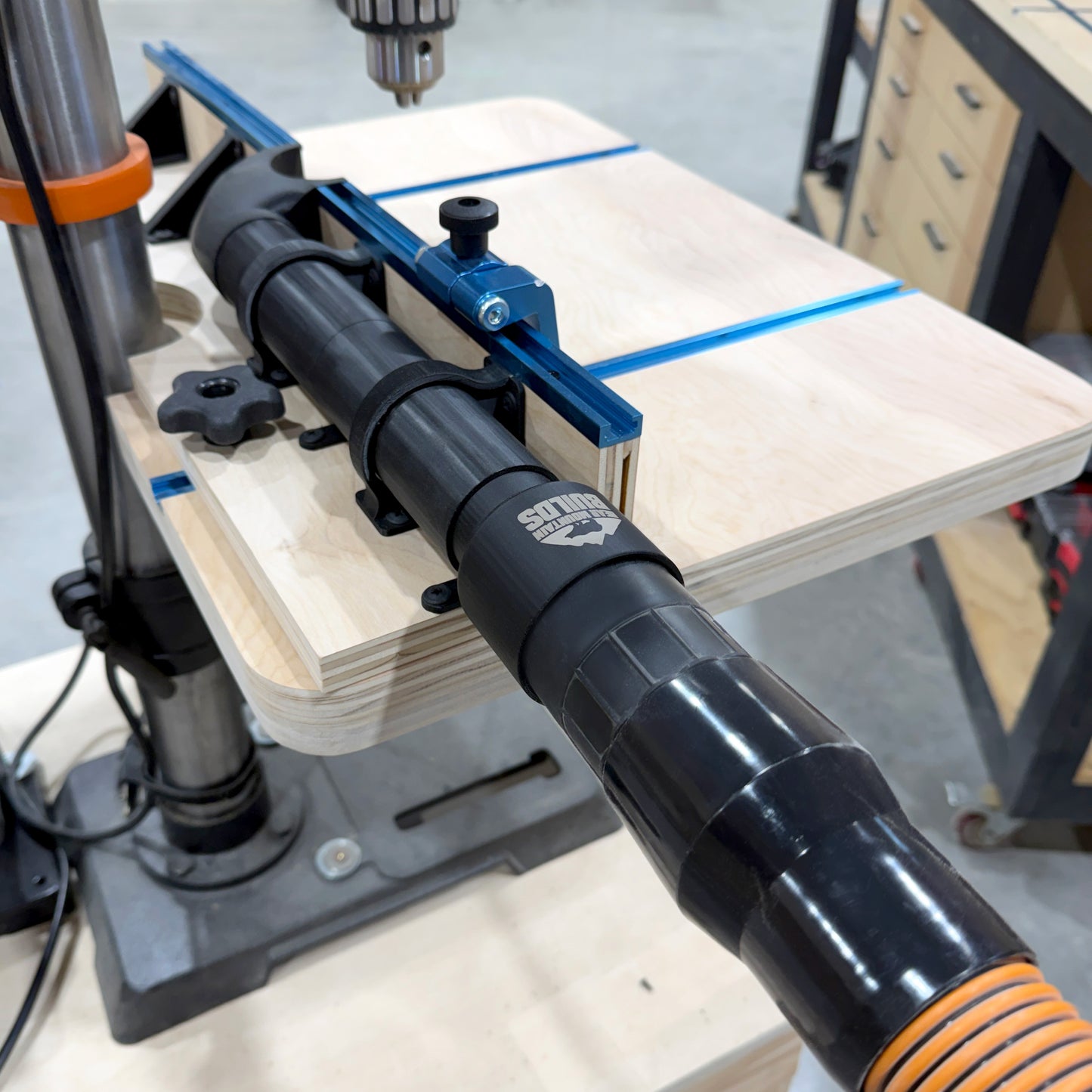 Drill Press Table Dust Collection System