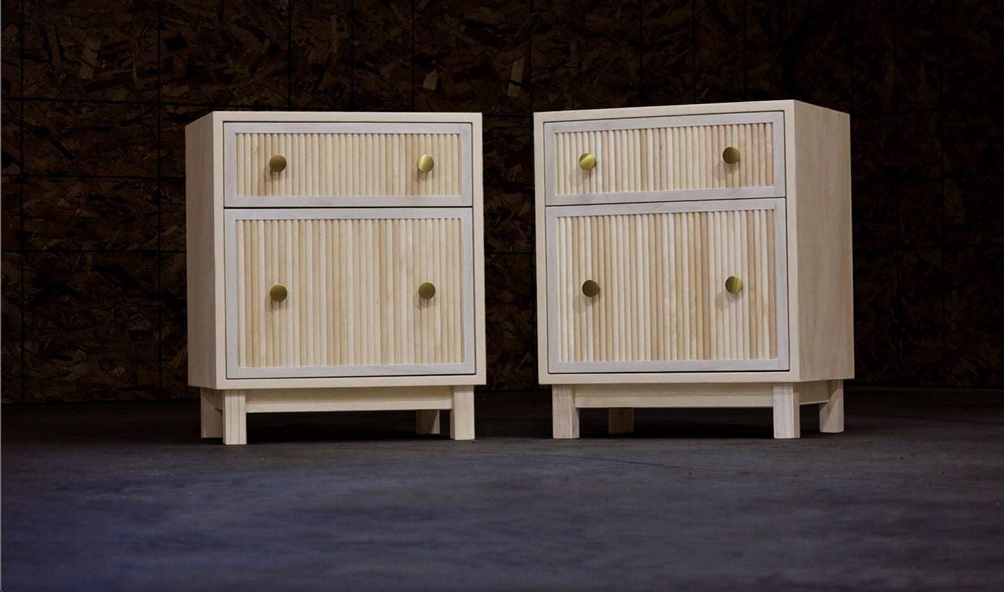 Fluted Bedside Table