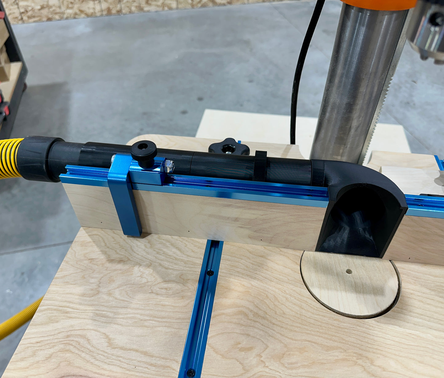 Drill Press Table Dust Collection System