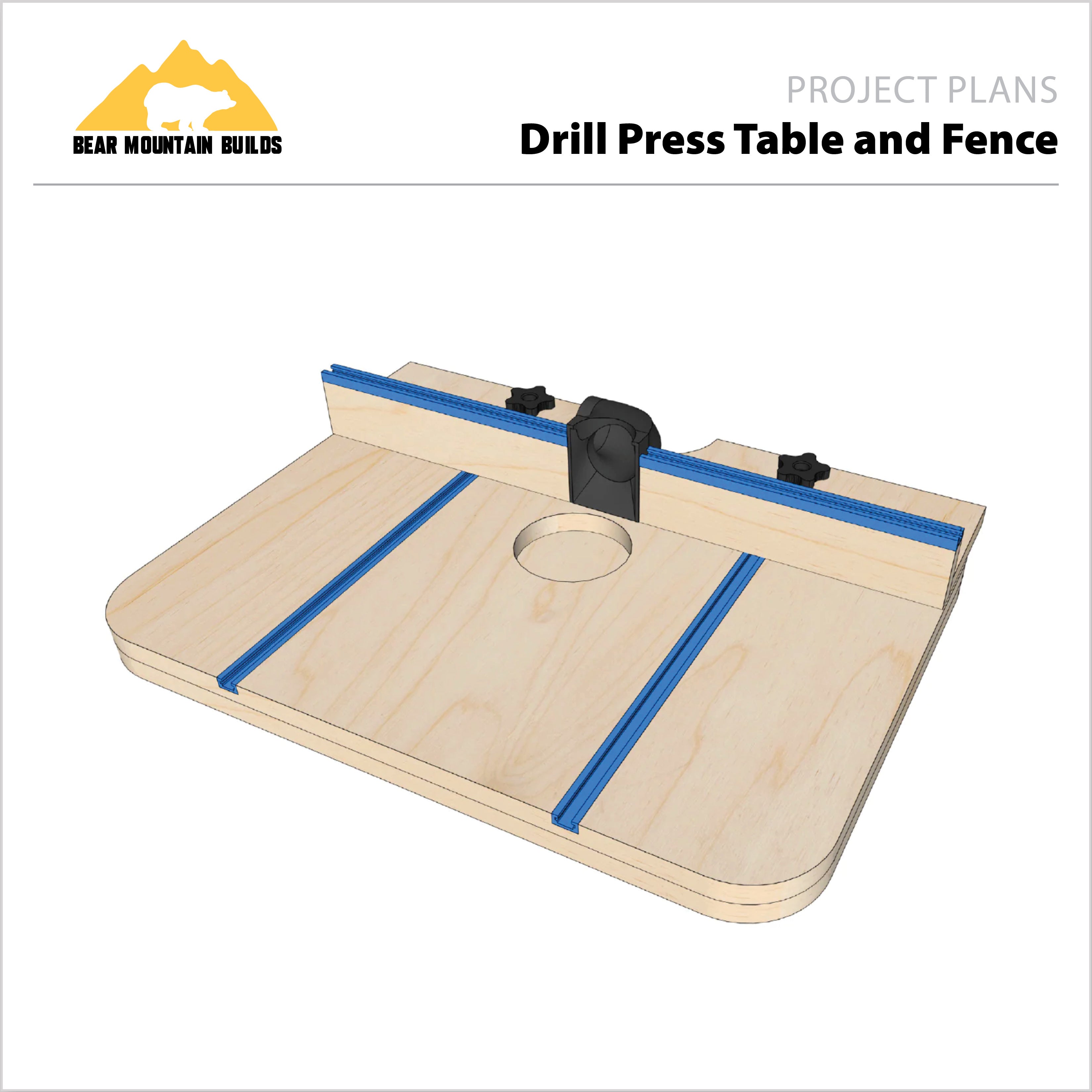 Drill Press Table and Fence – Bear Mountain Builds