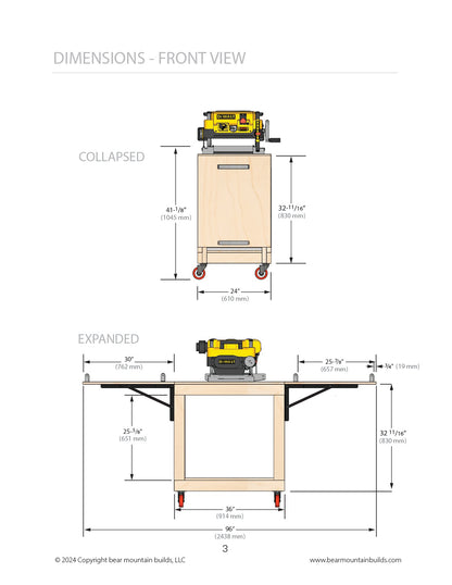 Expanding Planer Table