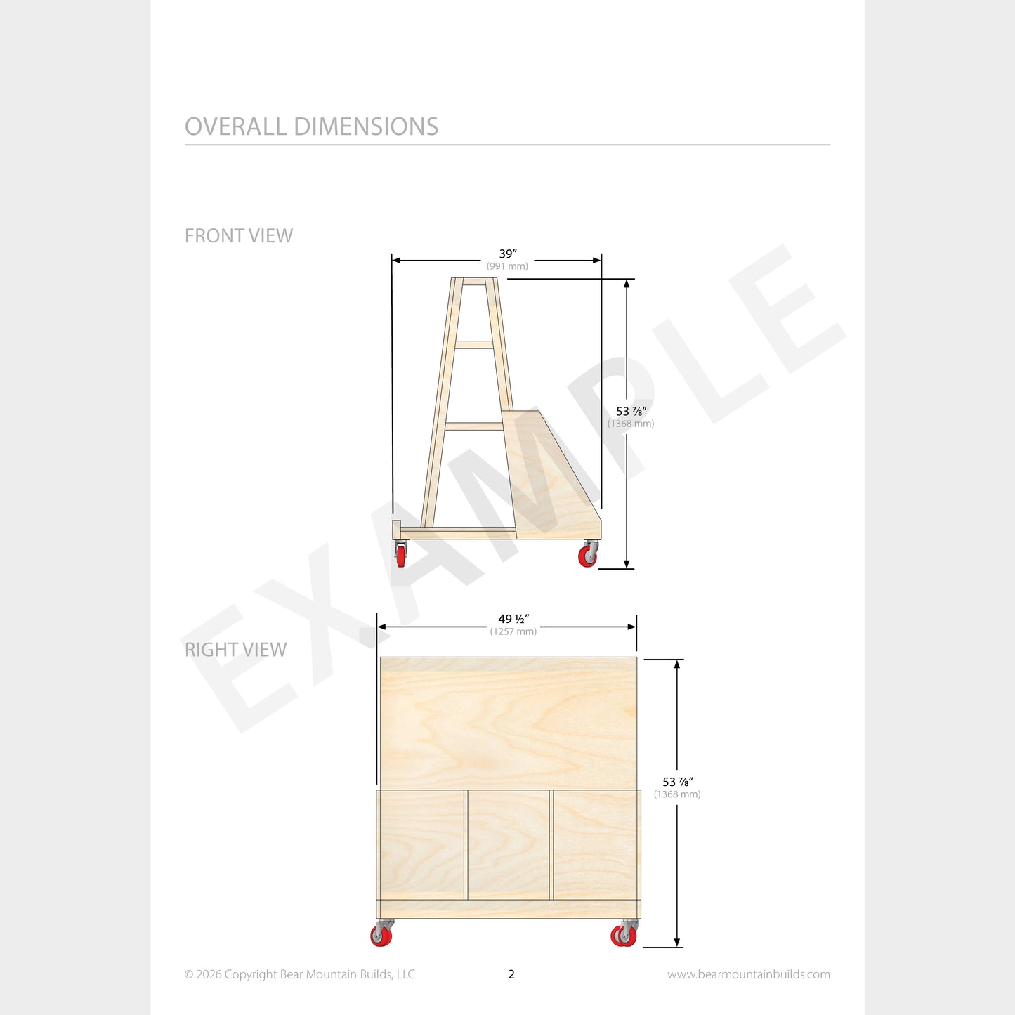 Plywood Storage Cart