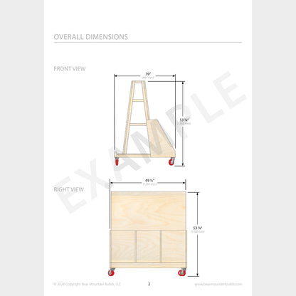 Plywood Storage Cart
