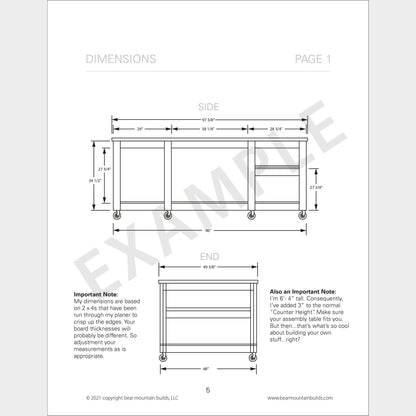 Assembly Table with Table Saw Outfeed