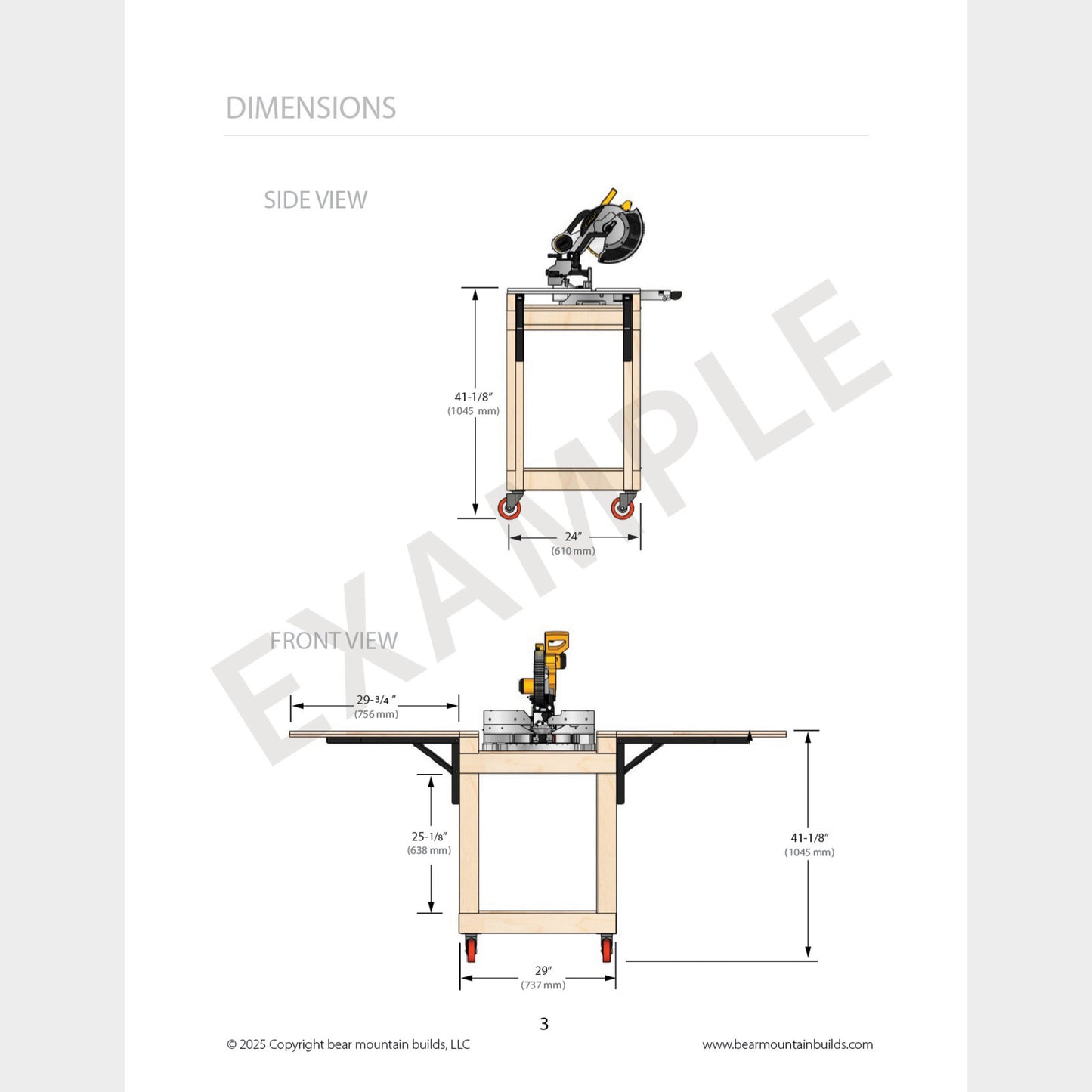 Expanding Miter Saw Table