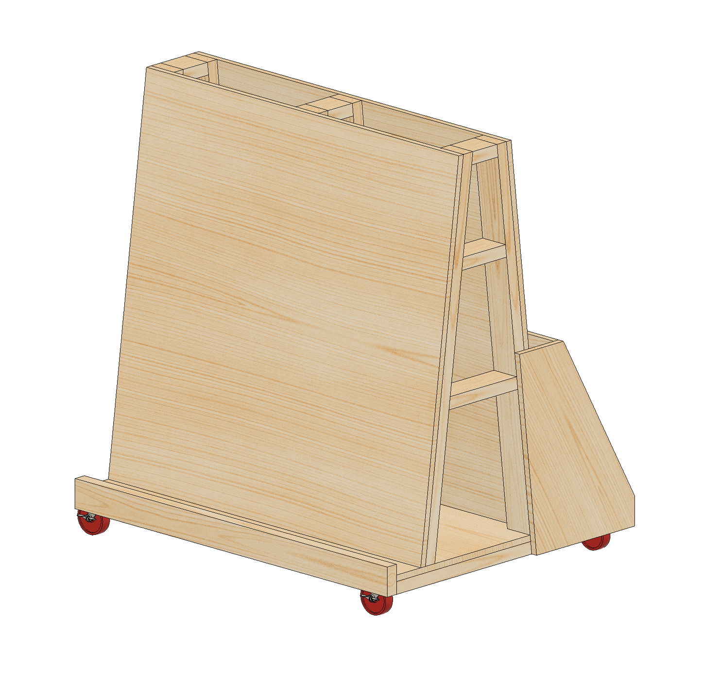 Plywood Storage Cart