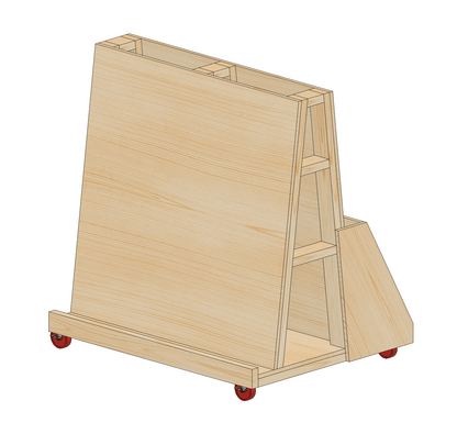 Plywood Storage Cart